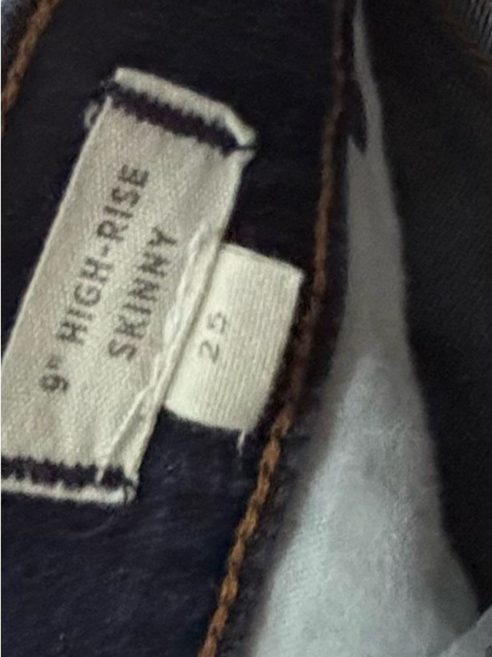 Madewell| 9” High Rise Classic Dark Indigo Blue Denim Skinny Jeans Sz 25 - Picture 8 of 9